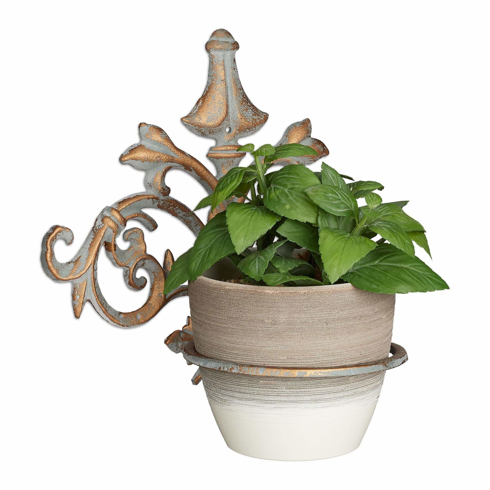 Grydeholder væg støbejern barok