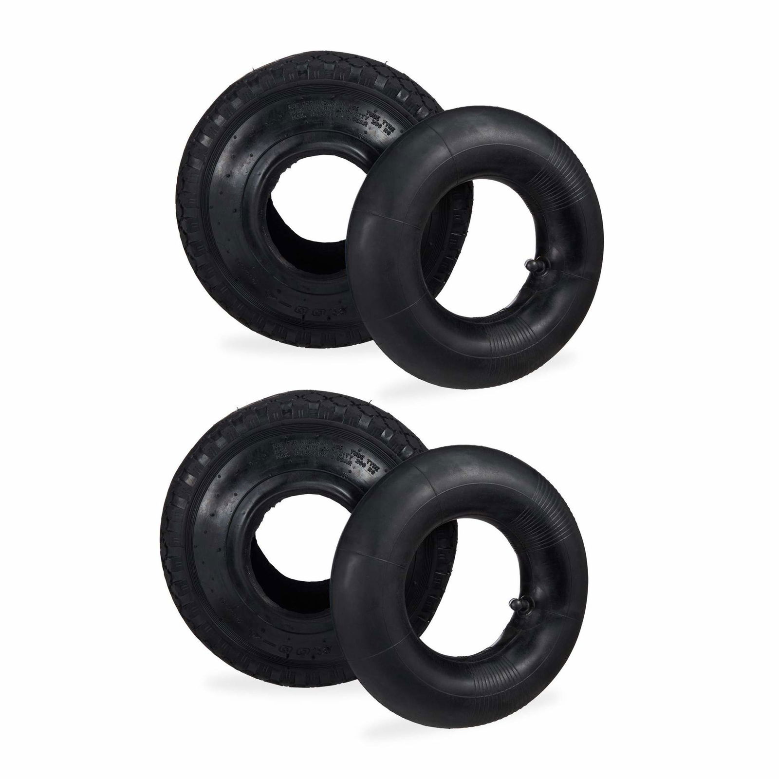 2 dæk til sækkevogn 3.00-4 med slange