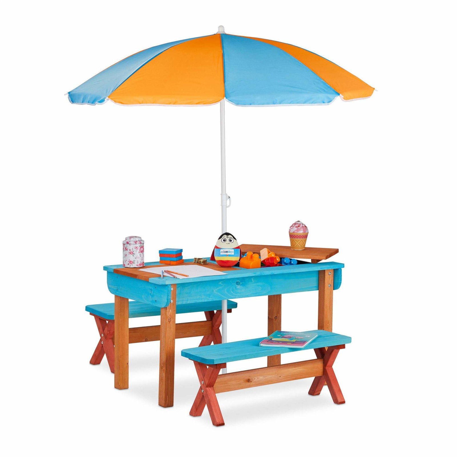 Picnicbord til børn med parasol