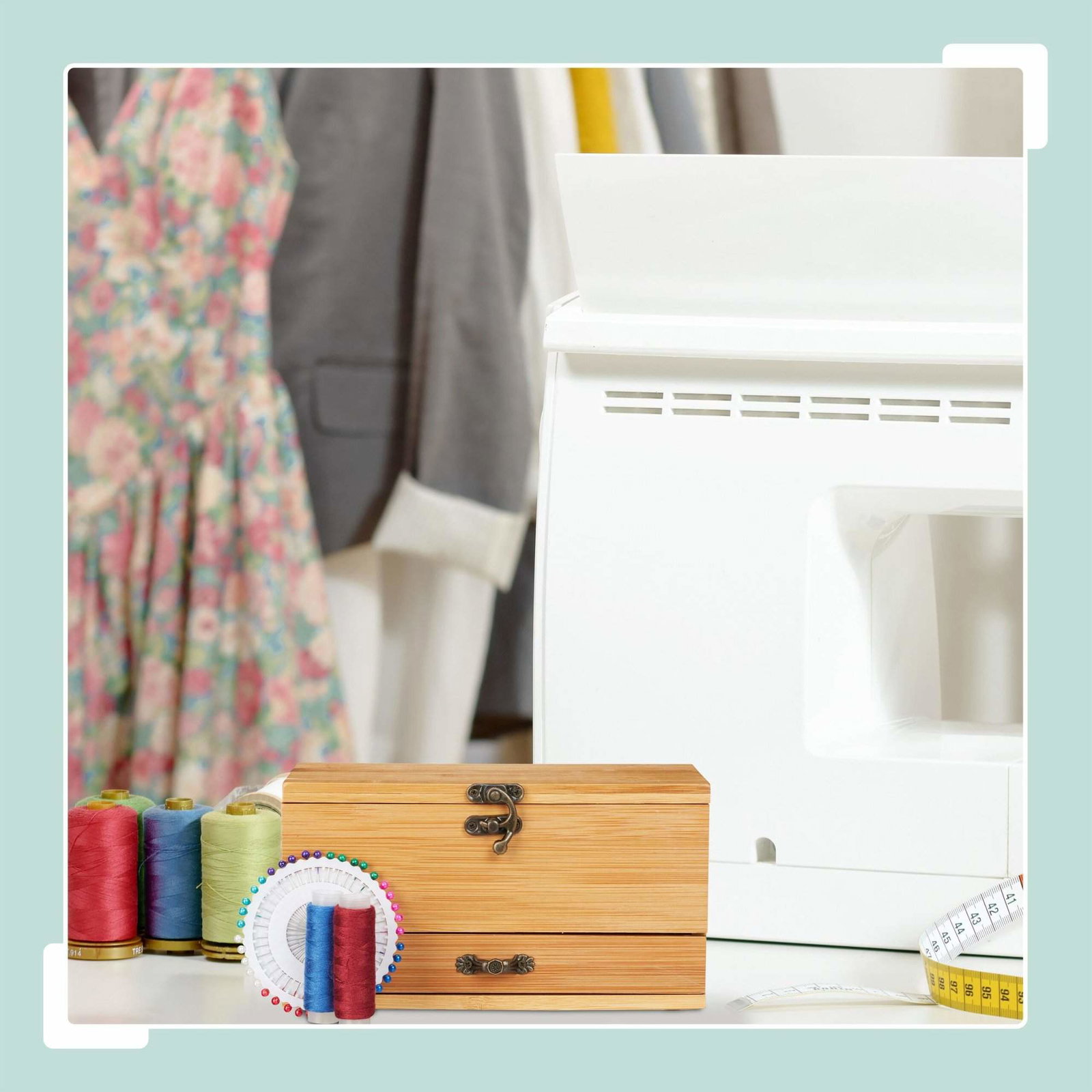 Sylåda med fack i bambu | Elektronik - Tillbehör Mobil & Surfplatta - Mobiltillbehör - Mobilkablar - Tillbehör | Pryloteket