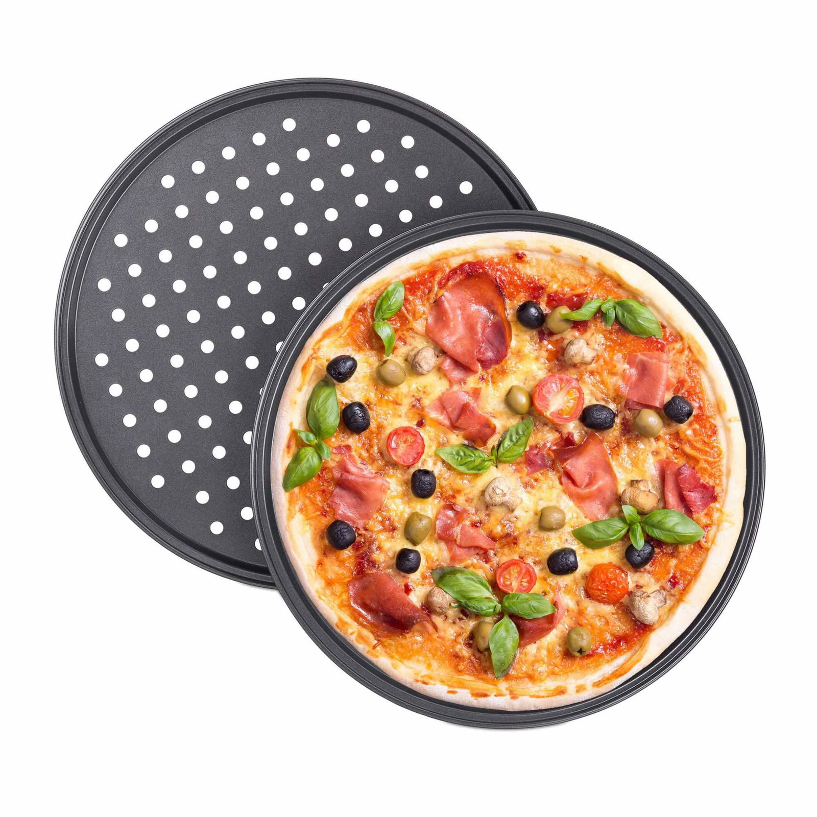2 stk. runde pizzapander