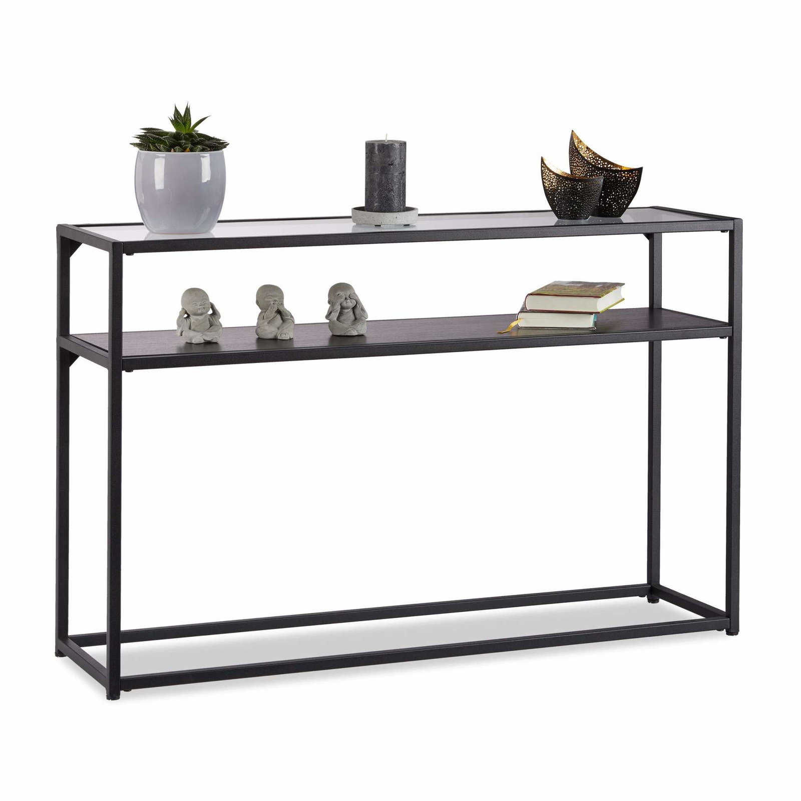 Konsolbord glas metal