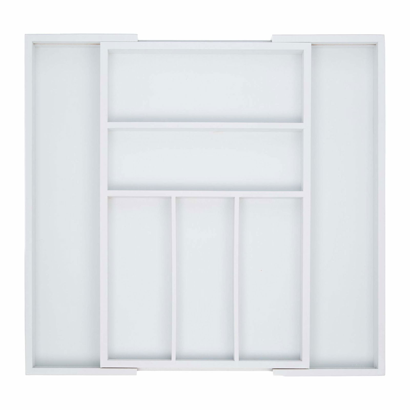 Bestikbakke bambus hvid