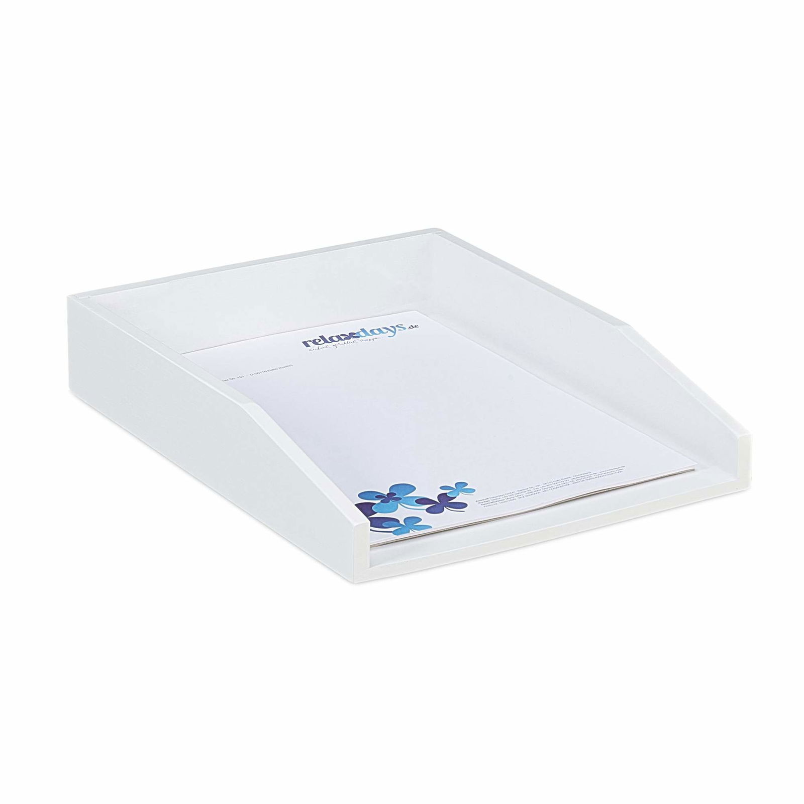 Dokumentholder i hvid bambus