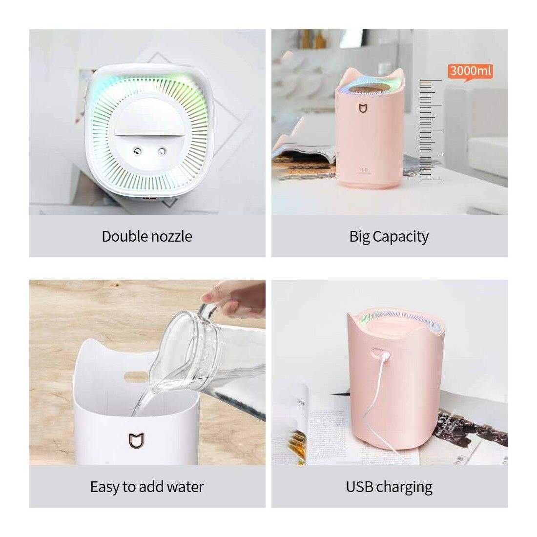 Humidifier, Two Nozzles White eStore