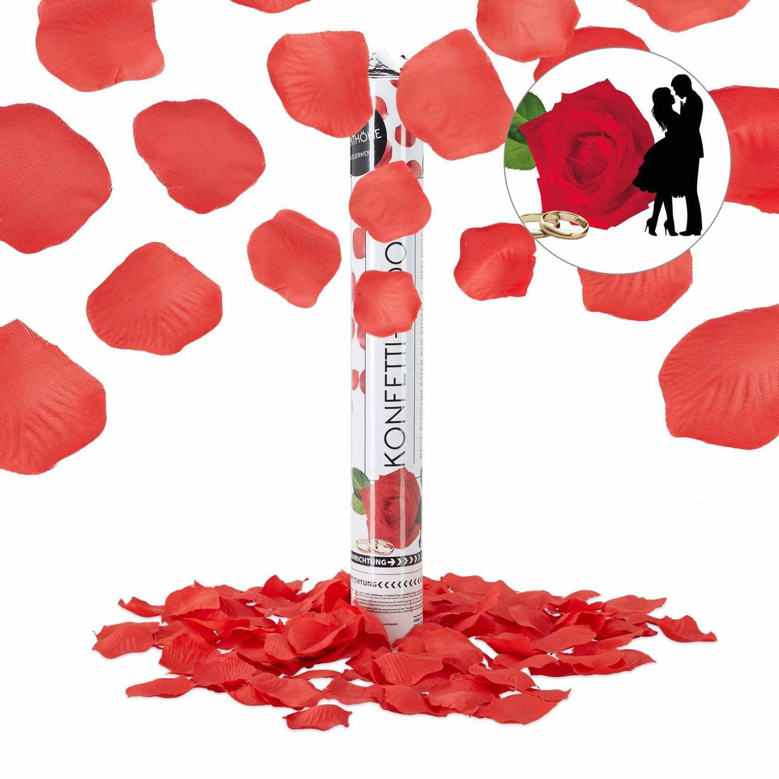 Konfetti kanon røde rosenblade