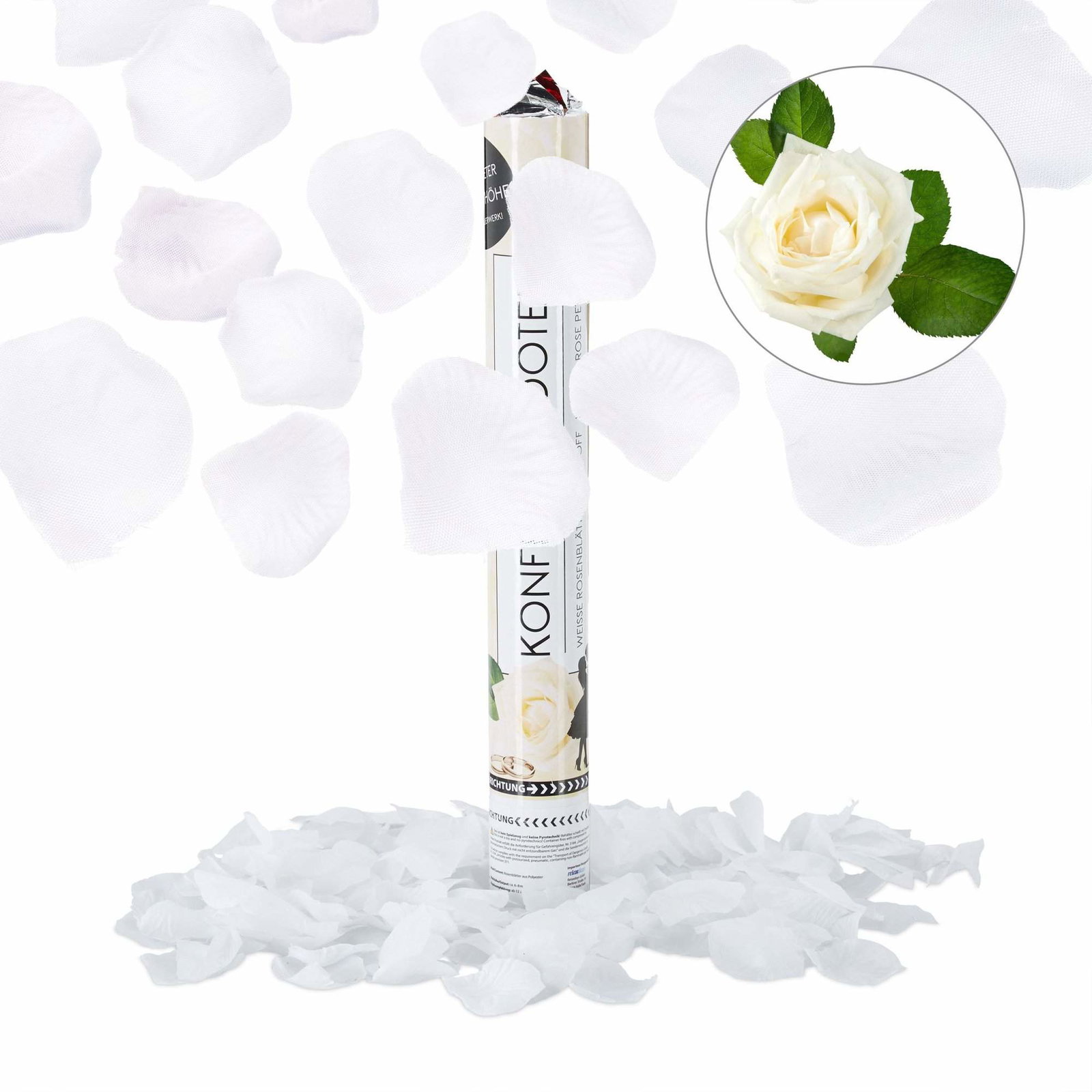 Konfettikanon vita rosenblad | Hem & Hobby | Pryloteket