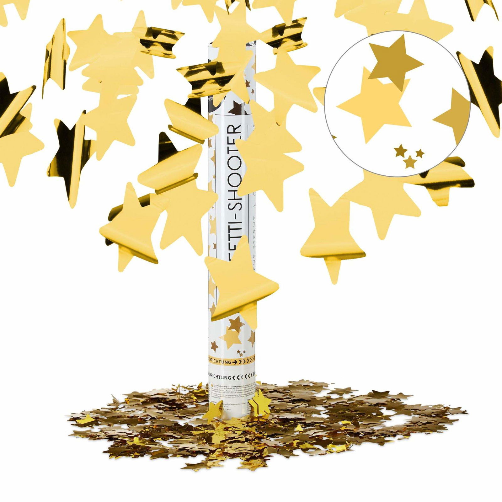 Konfetti kanon guldstjerner