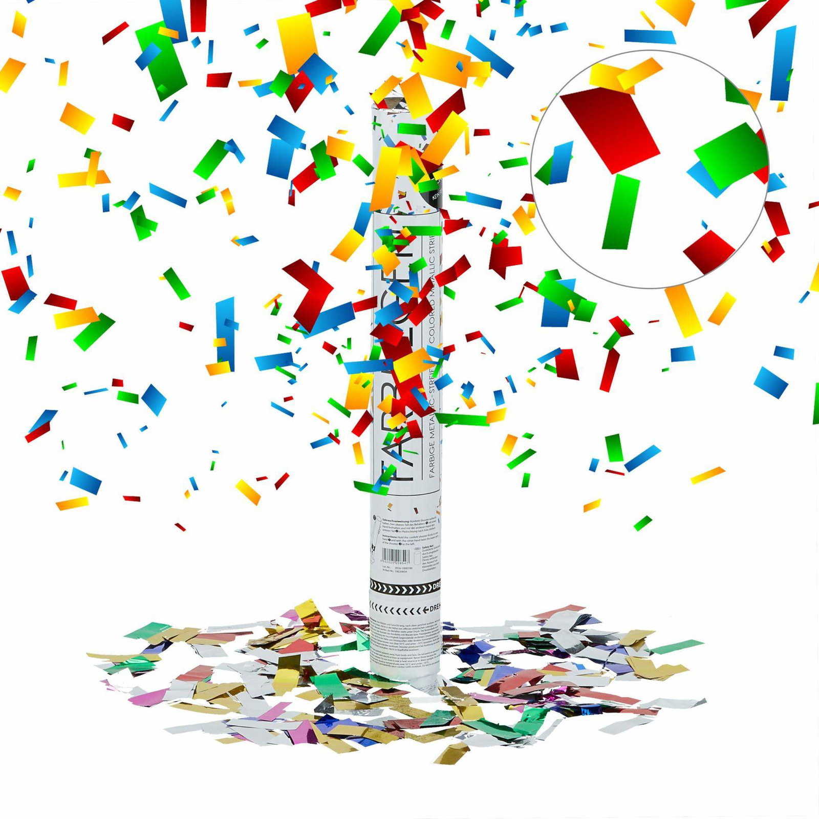 Konfettikanon 40 cm färgglad | Hem & Hobby | Pryloteket