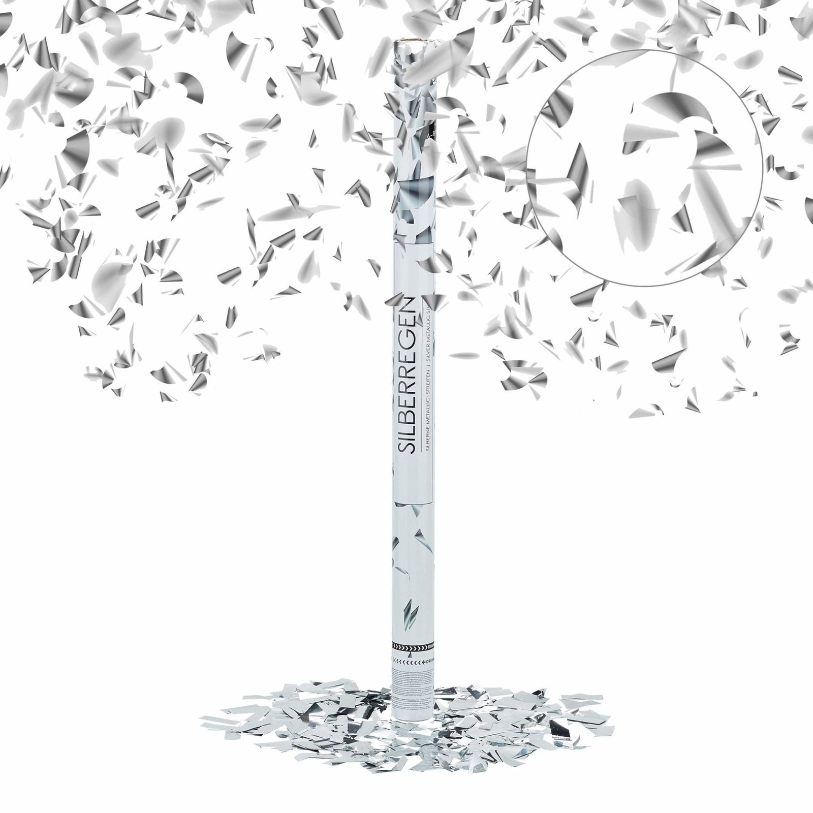 Konfettikanon 80 cm silver | Hem & Hobby | Pryloteket