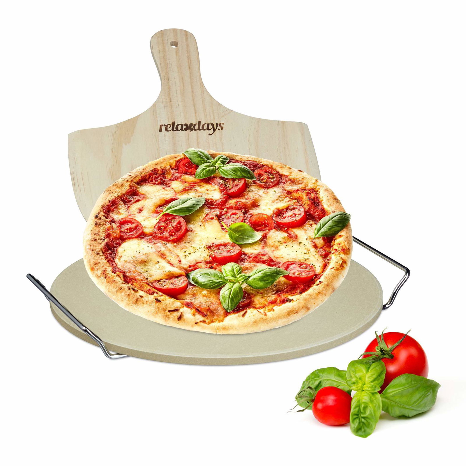 Rund pizzasten i et sæt