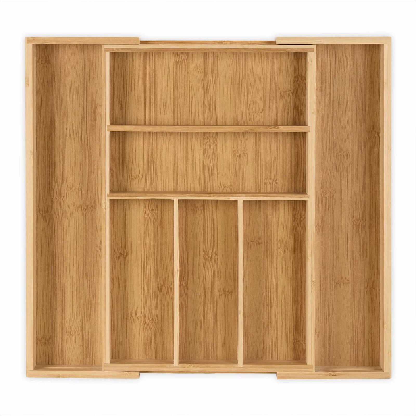 Udtrækkelig bambus bestikæske størrelse M