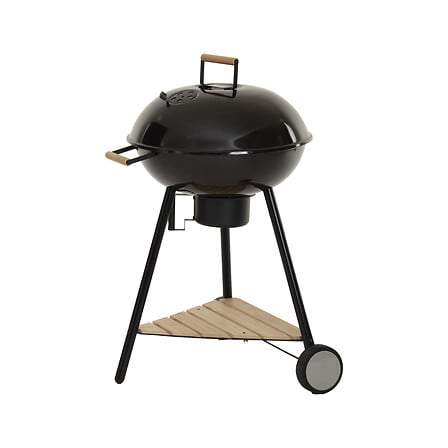 Kulgrill, 57 cm emaljeret stål, bambushåndtag