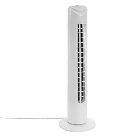Tårnventilator 78 cm høj hvid