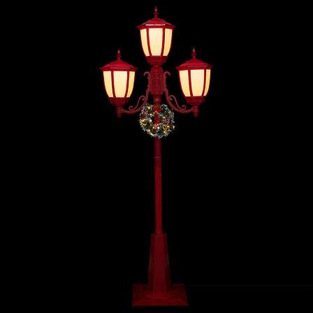 Gadebelysning 3 klare lanterner 158 røde LED'er