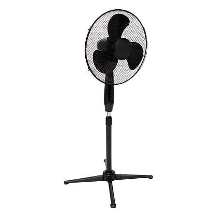 Oscillerende ventilator 125 cm høj sort