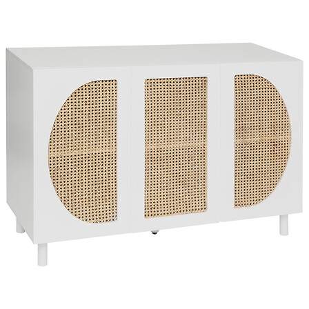 Skænk i rattan med 3 døre – mat finish, hængsler med blød lukning
