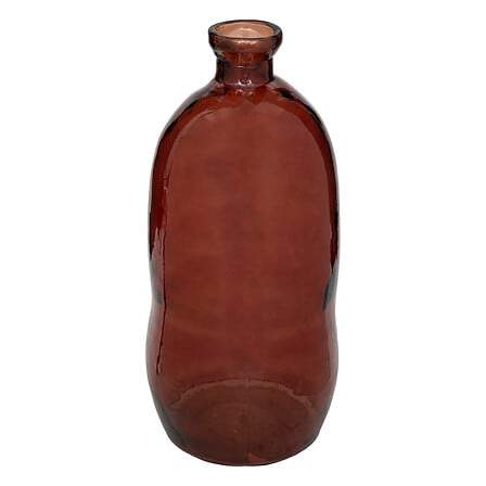 Uly flaskevase 73 cm høj ravfarvet genbrugsglas