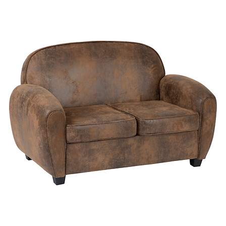 Stanis Brown PU 2-sits klubbsoffa | Hem & Hobby | Pryloteket