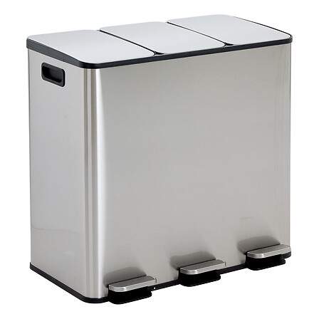 Genbrugsbeholder – 3x18L rustfrit stål, blødlukning