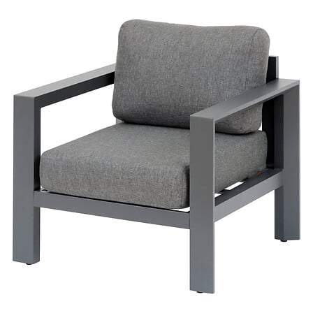 Grafit Aluminium Lounge Chair – Vandafvisende, Justerbar