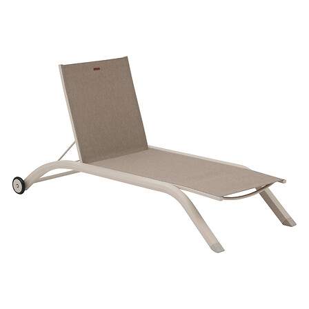 Liggestol med hjul – 5 positioner, rustbestandig