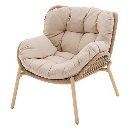Loungefåtölj, Taupe träeffekt – Vattenavvisande tyg | Hem & Hobby | Pryloteket