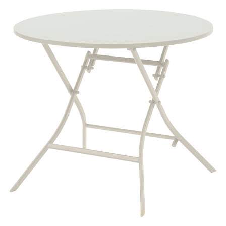 Foldbart rundt bord – 4-personers, rustfri, pladsbesparende