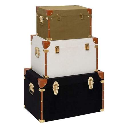 Sæt med 3 Twisted Lime kommoder i assorteret MDF-stof