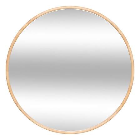 Kim vægspejl i træ med diameter 108 cm