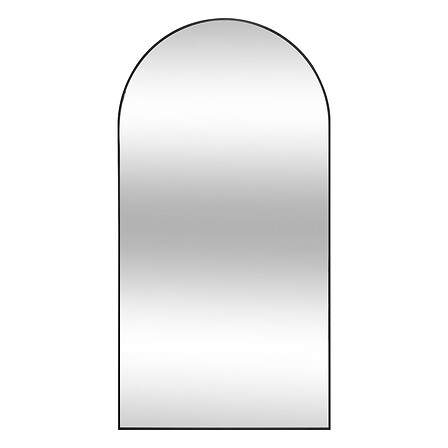 Alice bueformet vægspejl 177 x 91 cm sort metal