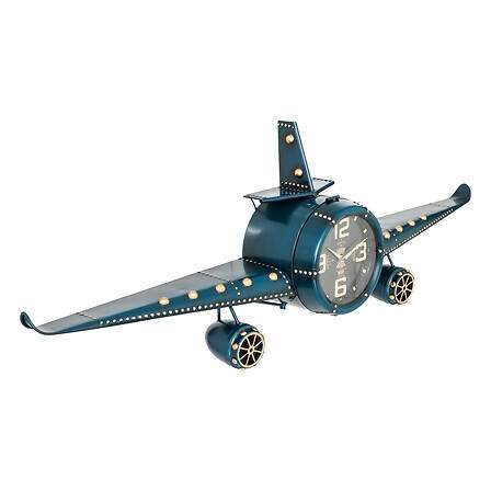 Väggdekor flygplansklocka Hans längd 143 cm grön metall | Hem & Hobby | Pryloteket