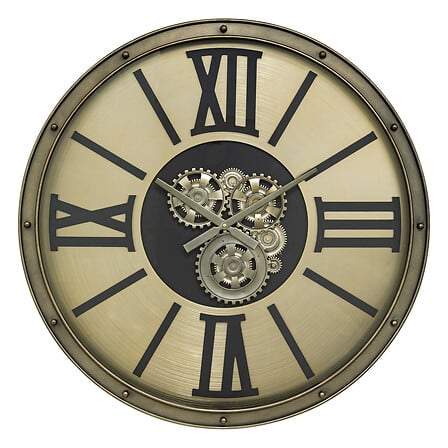 Parker-ur med mekanisme i diameter 80 cm i metal