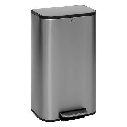 Høj pedalspand 30L – Mat rustfrit stål, blød lukning