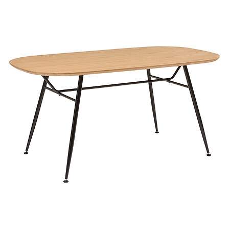 Ovalt spisebord, askefiner, 160 x 90 cm