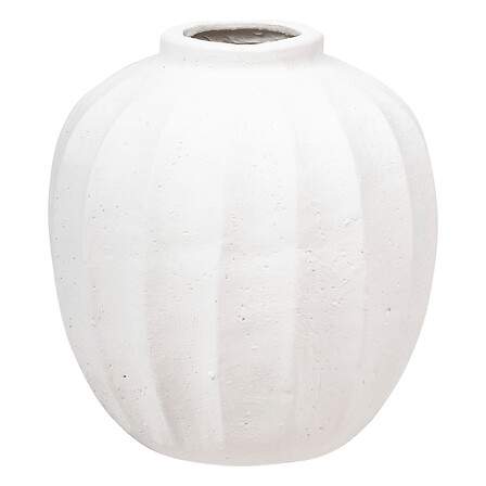 Amia Rund Vas höjd 28 cm vit magnesia | Hem & Hobby | Pryloteket