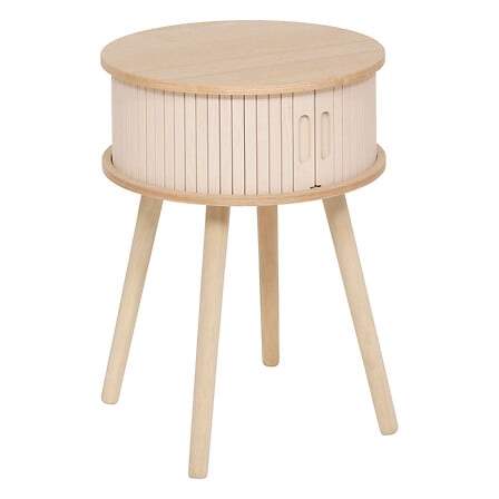 Natbord i cremefarvet MDF – 2 låger, 40 cm diameter
