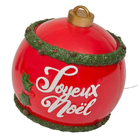 Inomhusdekoration, lysande God Jul-kula, 8 LED-magnesiumlampor, 54 cm diameter, röd och vit | Hem & Hobby | Pryloteket