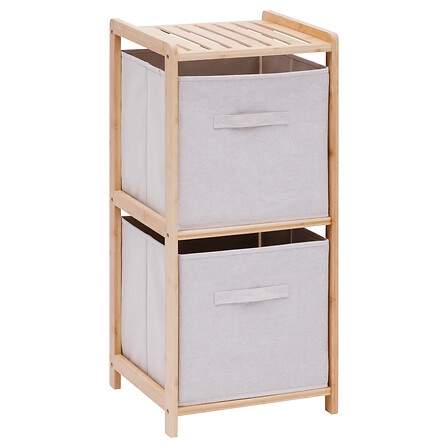 2-etagers hylde Tidy Box L. 34,7 x B. 33 x H. 77,5 cm, beige