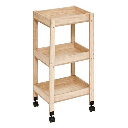 Abana serveringsvogn med 3 niveauer L. 40 x B. 30 x H. 80 cm