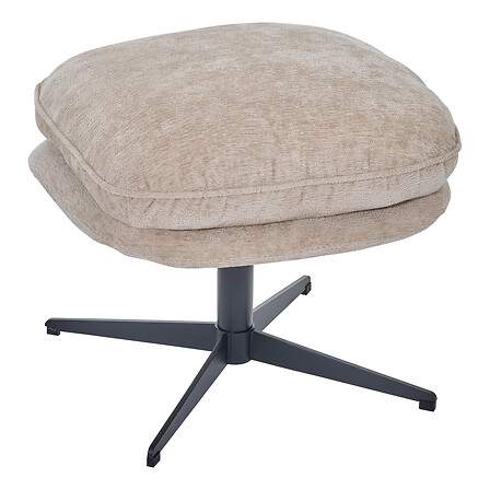 Fodstøtte chenille Stelan L. 53 x D. 48 x H. 44 cm ler