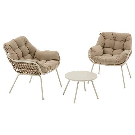 2-personers udendørssæt, rustbestandigt, vandafvisende stof