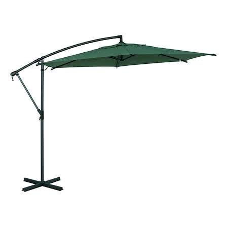 3 m olivengrøn offset parasol – vandafvisende, 360 graders rotation