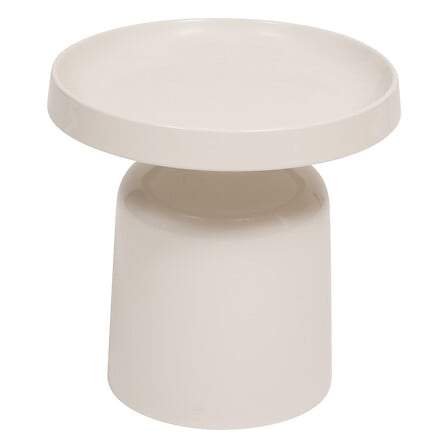 Rundt sofabord i metal – 43 cm, blank finish