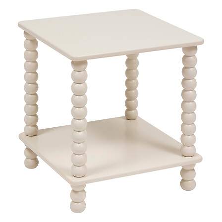 Sofabord Chamlo 1 hylde 40 x 40 cm elfenben