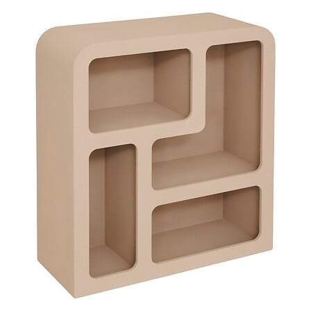 Møbel 4 hylder Soleya L. 75 x D. 30 x H. 85 cm beige MDF