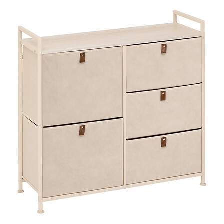 Opbevaringsenhed 5 skuffer Tissa beige