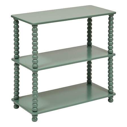 3-etagers hylde Chamlo L. 75 x D. 34 x H. 75 cm olivengrøn MDF