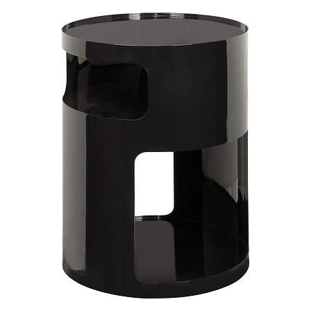 Sort metal sofabord – 32,5 cm rundt, let at rengøre