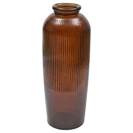 Vase af genbrugsglas, Luz, højde 72 cm, rav